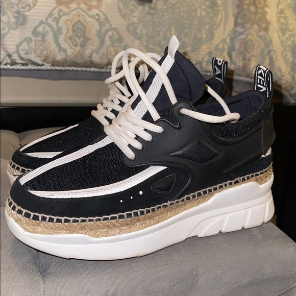 Kenzo Shoes - Kenzo Black and White Sneakers